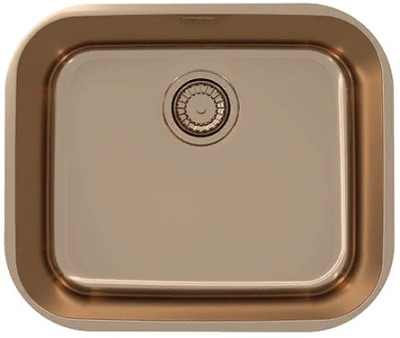 ALVEUS VARIANT MONARCH 10 COPPER, мойка, нержавеющая сталь, медь (в комплекте с выпуском без сифона)