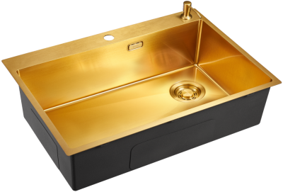 Детальное фото товара: Emar EMB-660(TOP) PVD Golden, мойка, нержавеющая сталь, золото