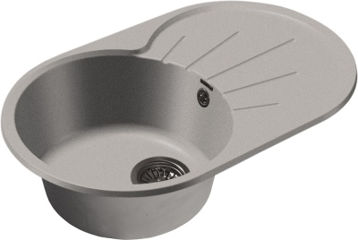 Детальное фото товара: GranFest RONDO GF-R-750 L, мойка, мрамор, серый