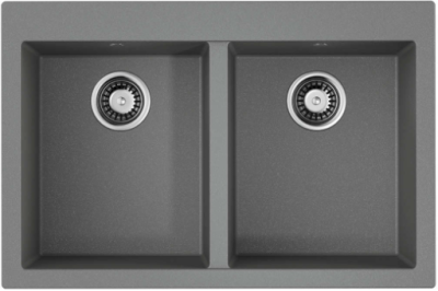 Детальное фото товара: Omoikiri Bosen 80-2-GR, мойка, гранит, leningrad grey