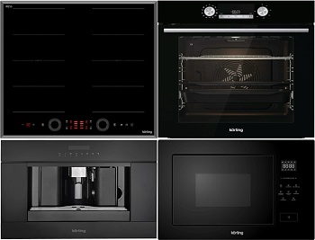 Фото товара: KORTING HIB 68700 B QUADRO + OKB 8481 ESN PYRO + KMI 827 GN + KCM 9200 BG