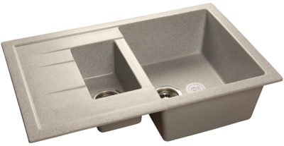 Детальное фото товара: GranFest QUADRO GF-Q-775 KL, мойка, мрамор, серый