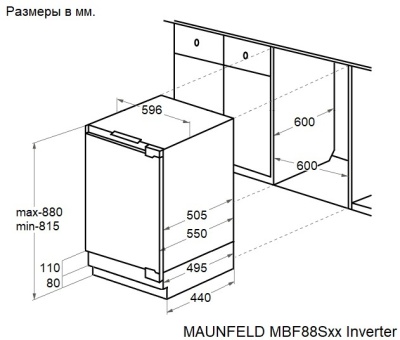 Детальное фото товара: Maunfeld MBFR88SWGR Inverter