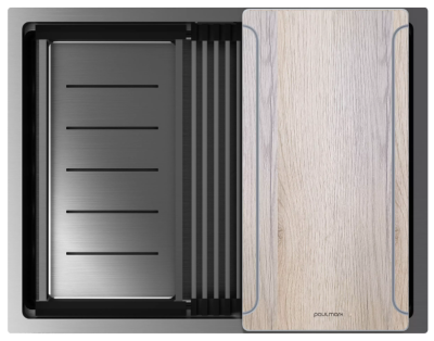 Paulmark NEXT-MULTI SINK 58-L UNI, мойка, нержавеющая сталь, вороненая сталь