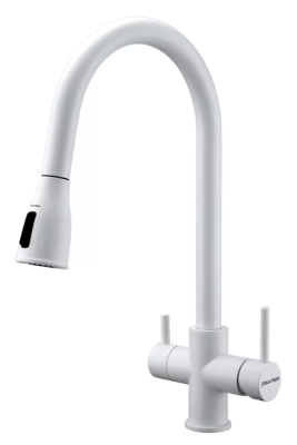 Paulmark LANGE, смеситель, белый матовый