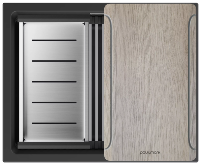 Детальное фото товара: Paulmark LUMI-MULTI SINK 55, мойка, гранит, антрацит