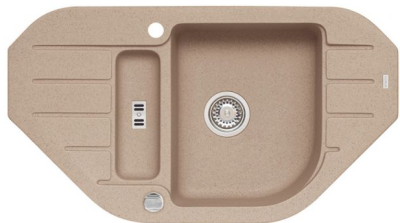 ALVEUS NIAGARA 60, мойка, гранит, бежевый (с сифоном 1105297)