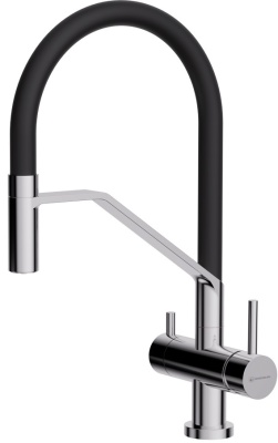 Omoikiri Akeno-C-BL, смеситель, хром/черный