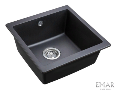Детальное фото товара: Emar EMQ-1455.P, мойка, гранит, оникс