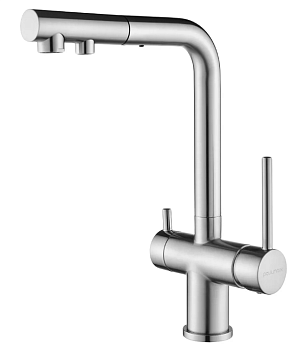 Фото товара: Paulmark SERPENTINE, смеситель, брашированная сталь