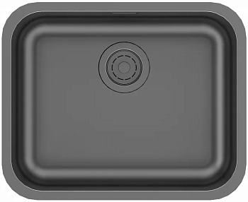 Фото товара: Paulmark VELLO 53 UNI, мойка, нержавеющая сталь, вороненая сталь