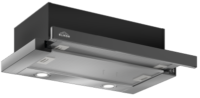 Детальное фото товара: Elikor Интегра GLASS 60Н-400-В2Д нерж/стекло черное