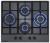 MEFERI MGH604GR GLASS ULTRA Детальное фото товара: MEFERI MGH604GR GLASS ULTRA газовая поверхность