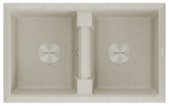 Фото товара: Paulmark TANDEM 80/2, мойка, гранит, бежевый