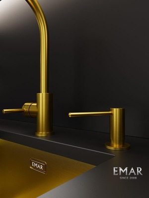 Детальное фото товара: Emar ЕД-405D.PVD Golden, дозатор для моющего средства, золото