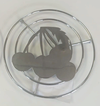 Фото товара: Seaman подставка под горячее, хром "Вишенки", SSA-031-WP (Water Polish)