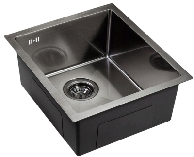 Детальное фото товара: Emar EMB-130 PVD Nano Dark, мойка, нержавеющая сталь, вороненая сталь