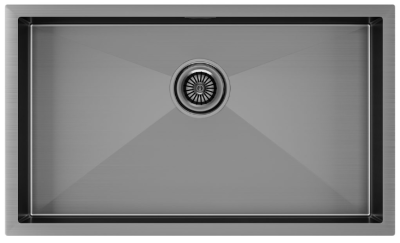 Детальное фото товара: Paulmark GERBERG 74 UNI, мойка, нержавеющая сталь, вороненая сталь