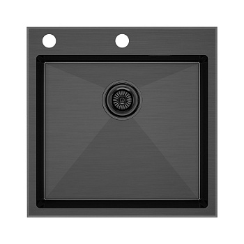 Фото товара: Paulmark KRONER-EDGE 51, мойка, нержавеющая сталь, вороненая сталь