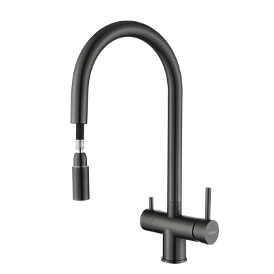 Детальное фото товара: Rivelato TREVI 2433505 PVD black, смеситель, черный