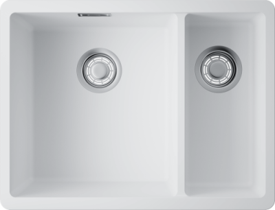 Детальное фото товара: Omoikiri Kata 55-2-U-WH, мойка, гранит, белый