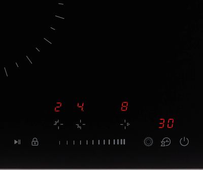 Детальное фото товара: Krona ZAUBER 45 BL 1DZTS стеклокерамическая поверхность