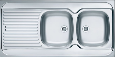 ALVEUS CLASSIC 100R NAT-60, мойка, нержавеющая сталь, правая (в комплекте с сифоном 1071240)
