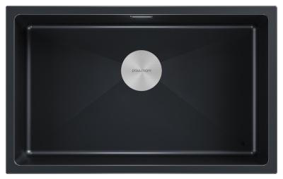 Paulmark LUMI 74UNI, мойка, гранит, черный металлик