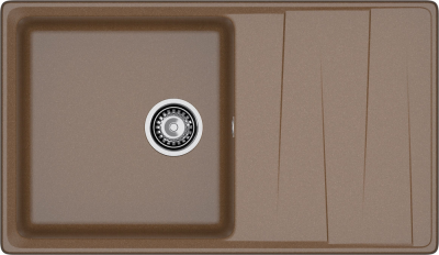 GranFest LEVEL GF-LV-860L, мойка, мрамор, терракот