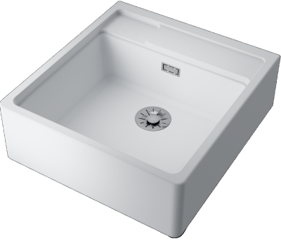 Детальное фото товара: Omoikiri Kinokawa 60-WH, мойка, керамика, белый