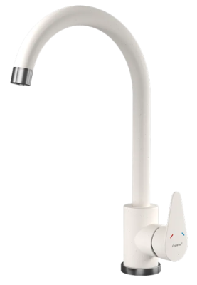 Детальное фото товара: GranFest GF-Z-5412, смеситель, гранит, белый