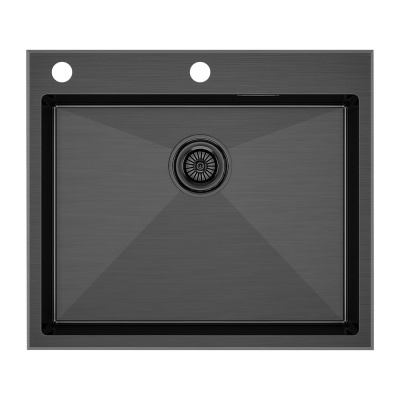 Paulmark KRONER-EDGE 59, мойка, нержавеющая сталь, вороненая сталь