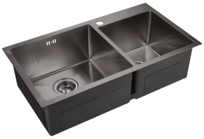 Детальное фото товара: Emar EMB-210 PVD Nano Dark, мойка, нержавеющая сталь, вороненая сталь