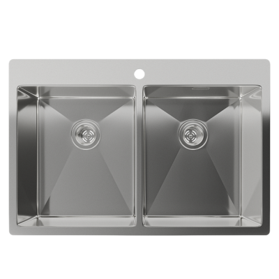 Детальное фото товара: Rivelato RINOX 7450 2В INOX, мойка, нержавеющая сталь