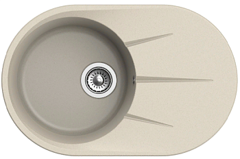 Фото товара: Ewigstein Rund R- 50F, мойка, гранит, темно-бежевый