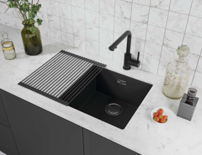 Детальное фото товара: Omoikiri Nakagawa 2 Plus-WH, смеситель, гранит, белый