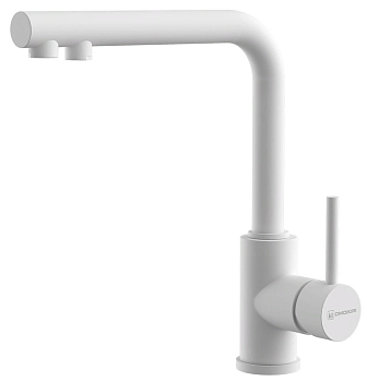 Фото товара: Omoikiri Nakagawa 2 Plus-WH, смеситель, гранит, белый