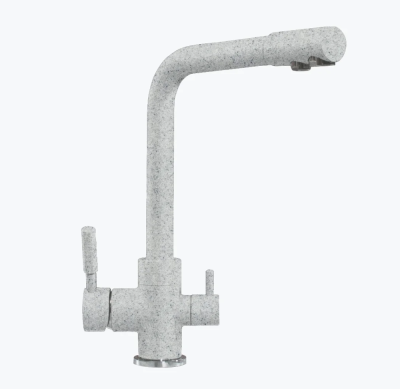 Polygran Высокий Дуо, смеситель, светло-серый 314