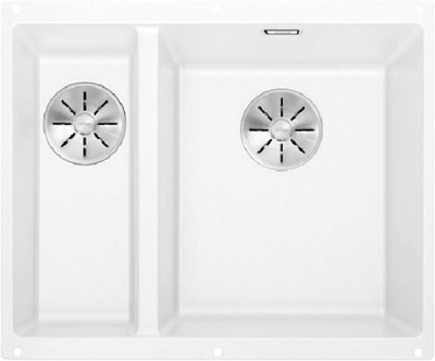 Детальное фото товара: Blanco Subline 340/160-U, мойка, гранит, белый (чаша справа)