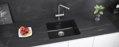 Детальное фото товара: KUCHENSTERN SUBKERAM 60, мойка, керамика, керамический черный