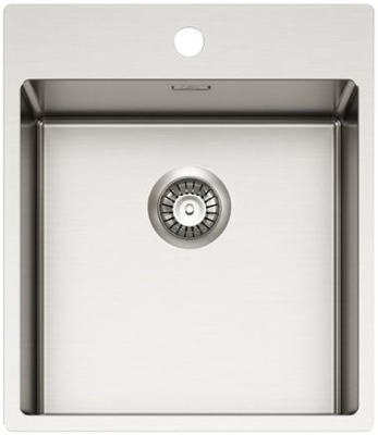 ALVEUS NOX 100 BRS, мойка, нержавеющая сталь (в комплекте с интегрированным сифоном)