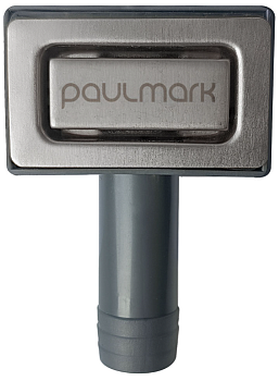 Фото товара: Paulmark PM22-BS, перелив прямоугольный с логотипом, брашированная нержавеющая сталь