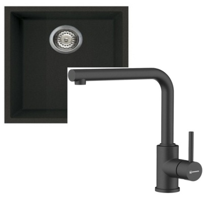 Детальное фото товара: Omoikiri Bosen 38-U-BL + Nakagawa-P-BL черный