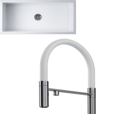 Детальное фото товара: Omoikiri Mikura 91-WH + Kanto-BN-WH белый