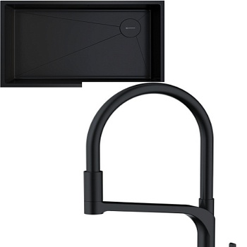 Фото товара: Omoikiri Taki 74-U/IF-GB SIDE + Sinto 2 Plus GB-BL графит
