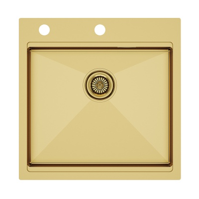 Paulmark KRONER-PRO 51, мойка, нержавеющая сталь, брашированное золото