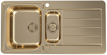 Фото товара: ALVEUS LINE MONARCH 10 BRONZE, мойка, нержавеющая сталь, бронза (в компл. с выпуском без сифона)