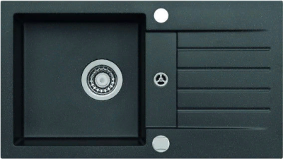 ALVEUS GRANITAL GENESIS AMARO 130 G91, мойка, гранит, черный ALVEUS GRANITAL GENESIS AMARO 130 G91, мойка, гранит, черный
