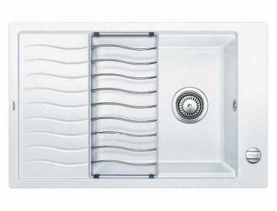 Blanco Elon XL 6 S-F мойка, гранит, белый с клапаном-автоматом