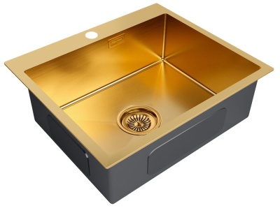 Детальное фото товара: Paulmark KRONER 59, мойка, нержавеющая сталь, брашированное золото